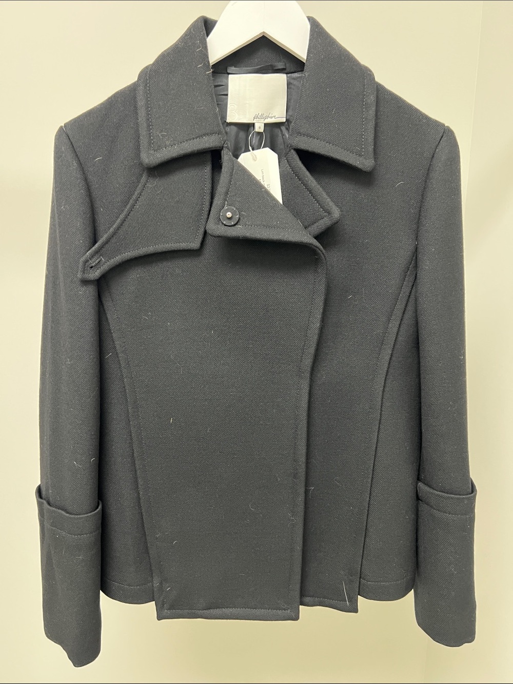 3.1 Phillip Lim Black Short Peacoat